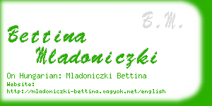 bettina mladoniczki business card
